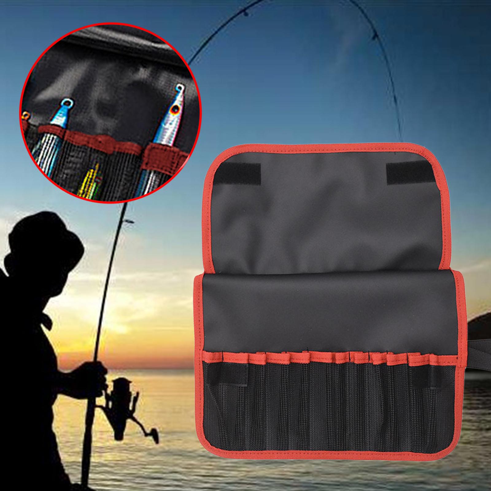Foldable Fishing Bait Storage Bag Rollable Lure Jigs Pouch Components Organiser