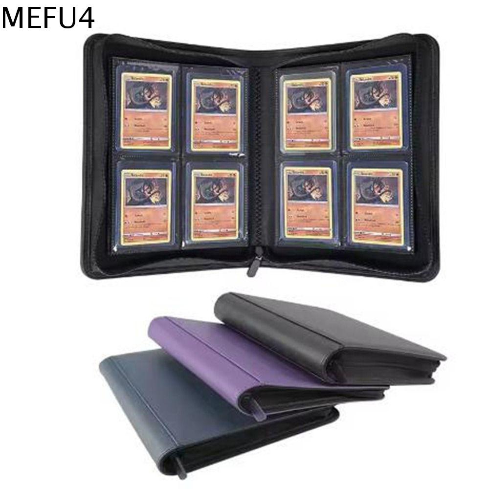 MEFU4 4 túi Sổ bìa Toploader PU 112 máy giặt cửa trên Album Toploader Thực tế Túi hai Album sưu tập thẻ Dành cho thẻ giao dịch
