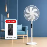 Quạt điện cây đứng  7 cánh kèm điều khiển từ xa tiện lợi hoạt động êm ái tiết kiệm điện  Hẹn Giờ 9H, 8 Tốc Độ