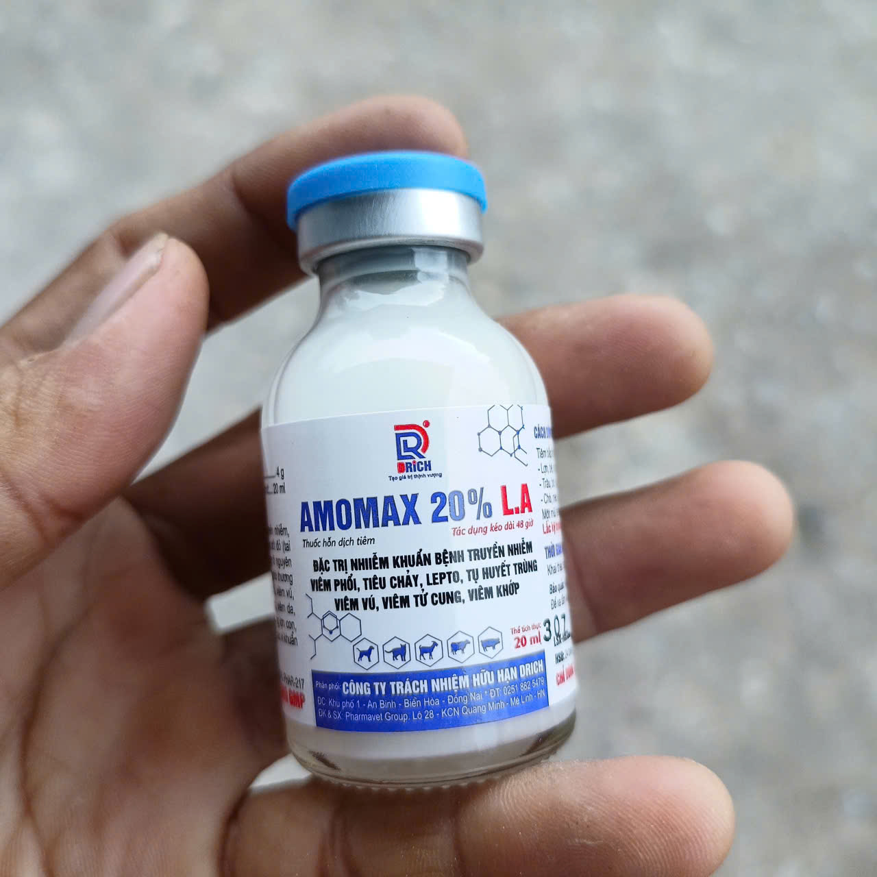 AMOMAX 20% L.A 20ml – Dung Dịch Hỗ Trợ Chăm Sóc Vật Nuôi