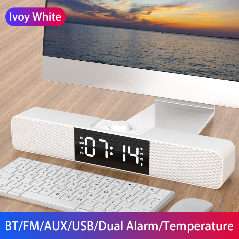 Radio & CD players Clock wireless Bluetooth speaker subwoofer home alarm clock outdoor portable card insertion sound radio