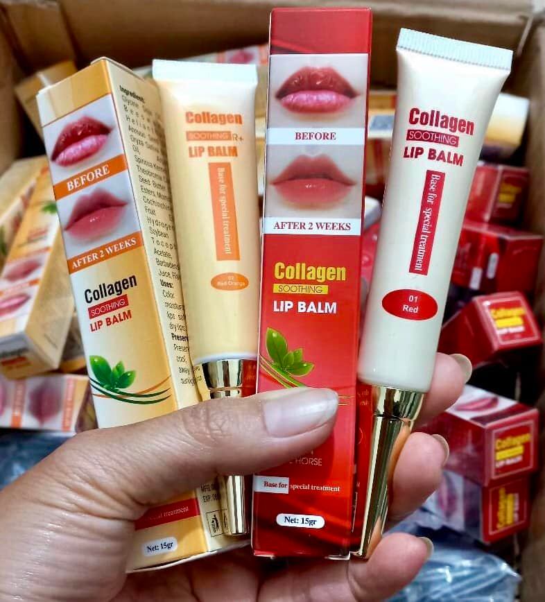 HÀNG LOẠI 01 Son Dưỡng Kích Màu Sau Xăm Collagen Soothing Lip Balm 15gr USA