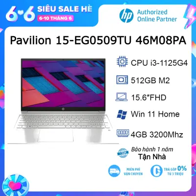 [Voucher 1.5 triệu] Laptop HP Pavilion 15-EG0509TU 46M08PA I3-1125G4| 4GB| 512GB| OB| 15.6″FHD| WIN11 (Gold)