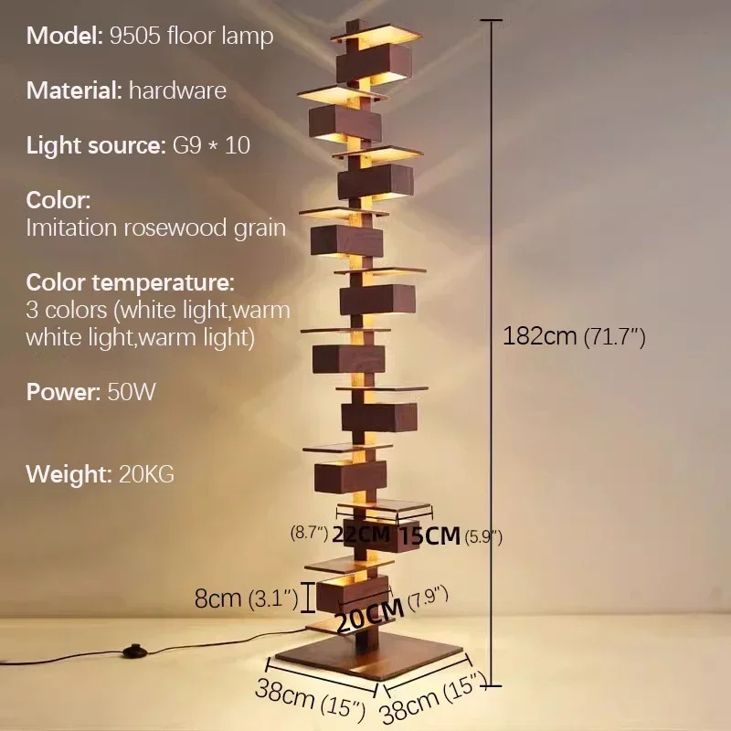 Taliesin Designer Floor Lamps Nordic Wood Living Rooms Bedrooms Hos Villas Decor Artistic Standard Indoor Lighting Fixtures