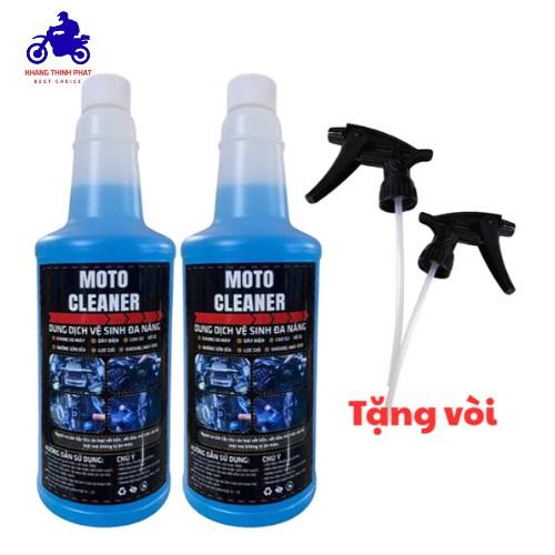 Combo 2 chai tẩy đa năng Moto Cleaner 850ml tẩy dầu nhớt, tẩy nhông sên dĩa,...