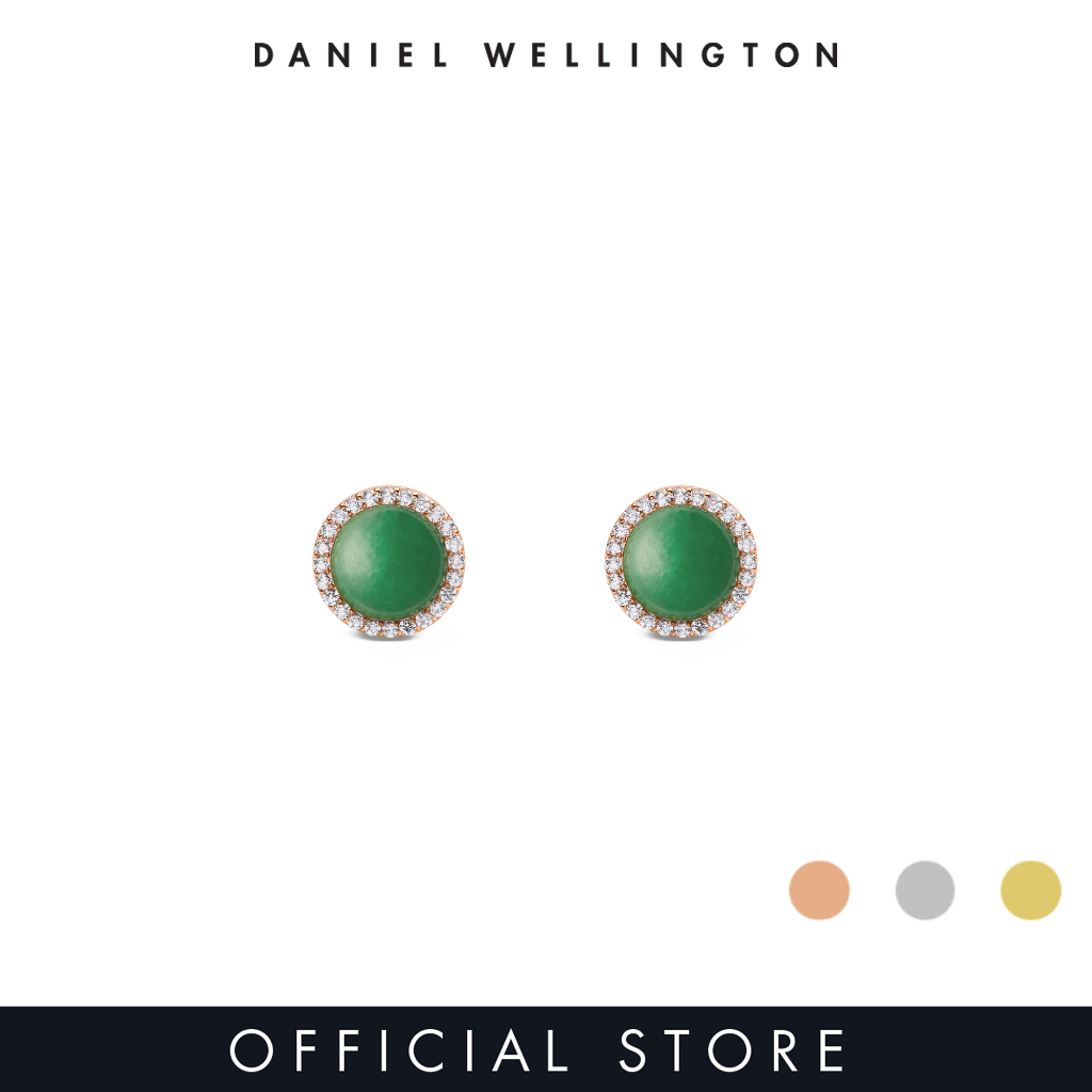 Daniel Wellington Audrey Earrings Jade - Semi-Precious Stones Rose gold / Silver / Gold - Unisex Earrings for women and men stainless steel Earrings DW Official Authentic Original - ต่างหู ผู้หญิง ผู้ชาย ราคา 2,909 บาท*ส่งฟรี