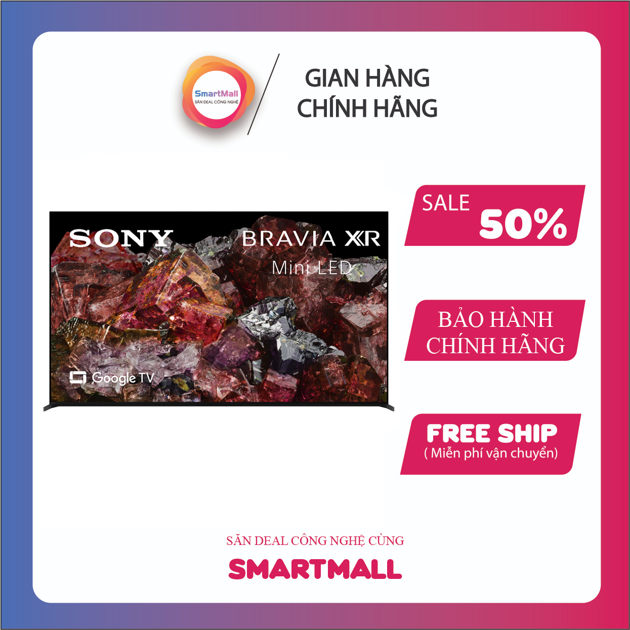 Google tivi mini led sony 4k 85 inch xr-85x95l - 85x95l - bộ xử lý trí tuệ nhận thức xr cognitive, tần số quét thực 120 hz, tổng công suất loa 60w