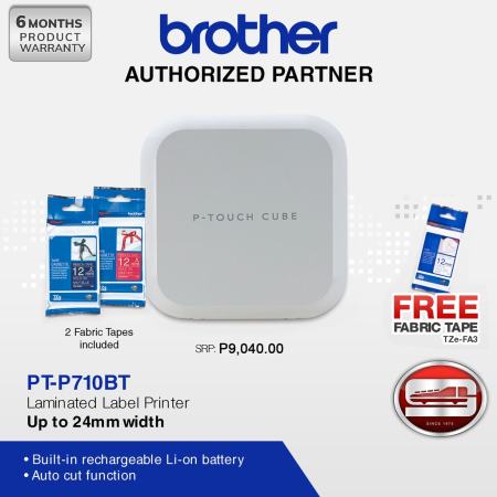 Brother P-Touch CUBE Label Printer Bundle with Fabric Tape