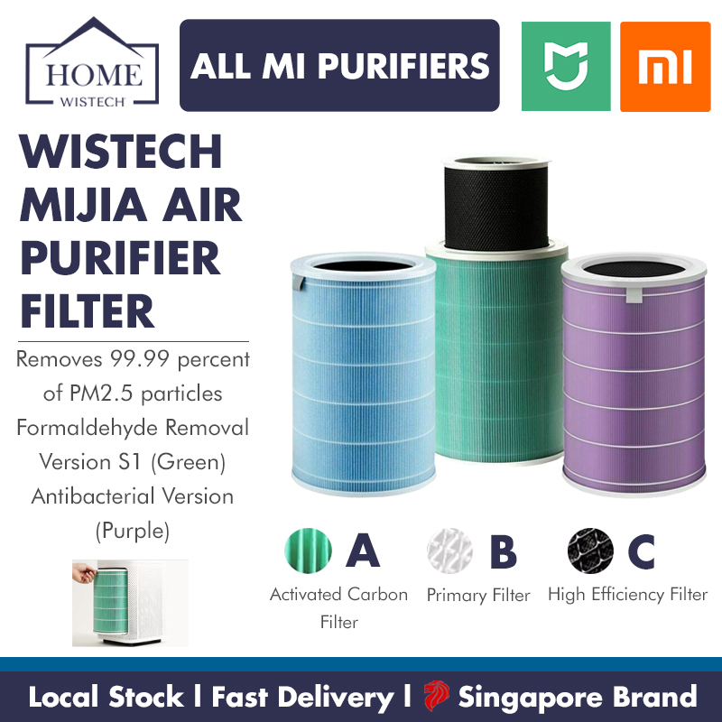 Xiaomi Mijia Air Purifier Filter Xiaomi Filter Air Filter Standard Version / Anti Bacterial Version / Anti Virus Version / Formaldehyde Enhanced S1 Version Filter Wistech Singapore