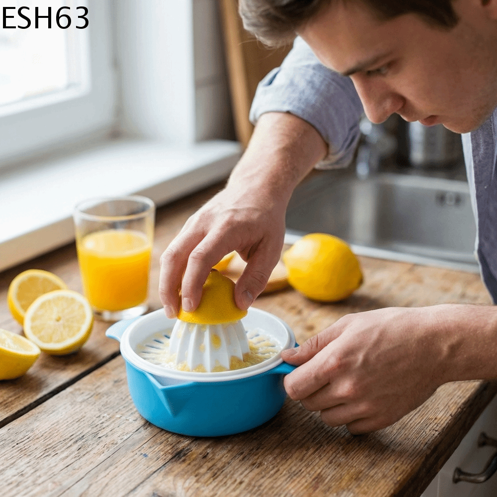 ESH63 Có thể tháo rời Máy ép trái cây thủ công Nhựa Máy ép tay Máy ép trái cây họ cam quýt Dụng Cụ Nhà Bếp Ổn định Máy ép trái cây Cắm trại