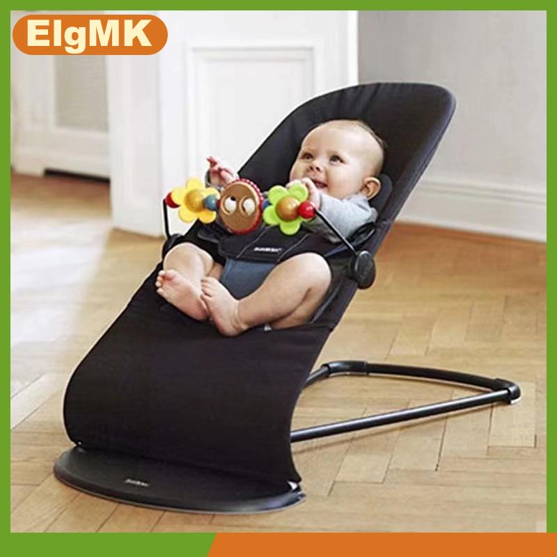 ElgMK ชั้นวางของเล่นสำหรับเด็กทารกกระเด้งรถเข็นเด็กของเล่นโค้งสำหรับที่นั่งในรถของเด็กทารกที่วางเสาไม้ที่ปลอดภัยสำหรับเด็กทารกอุปกรณ์เสริมกระเด้ง