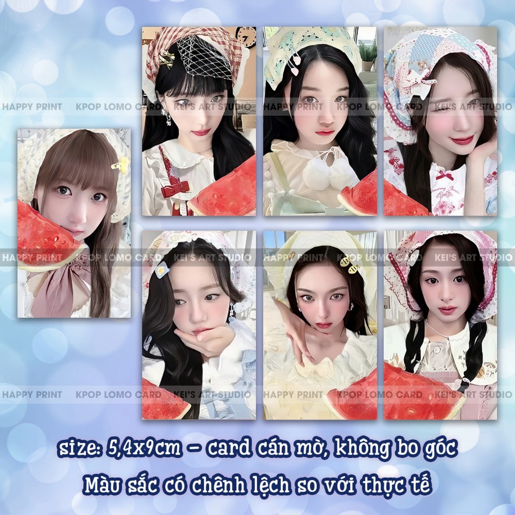 [GOM IN] Set 100c card des babymonster Ruka Pharita Asa Ahyeon Rami Rora và Chiquita - thẻ ảnh thiết kế nhóm nhạc