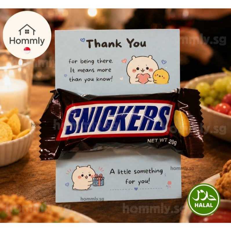 [Hommly Gift] 🎁 SG Ready Stock Farewell Gift Card with Chocolate | Halal Sweet (KitKat/TicTac/Snickers) | Office Leave