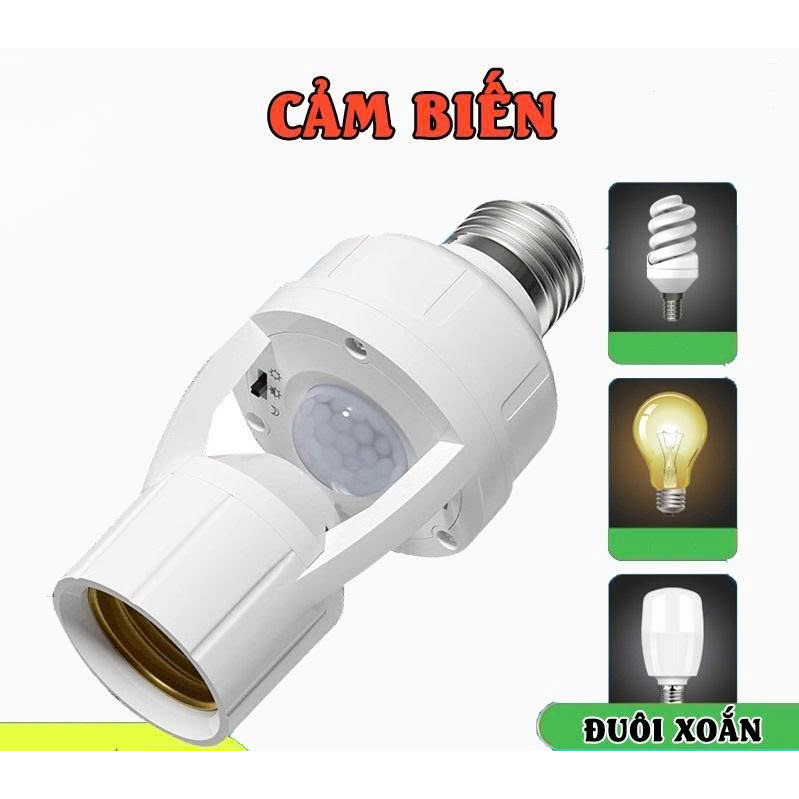 Đui Đèn Cảm Ứng Người Thông Minh ZS-027 E27 Tự Động Bật Tắt – Cảm Biến Chuyển Động Tiết Kiệm Điện