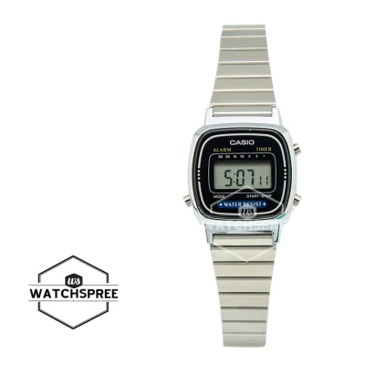 [WatchSpree] Casio Ladies' Standard Digital Silver Stainless Steel Band Watch LA670WA-1D LA-670WA-1D