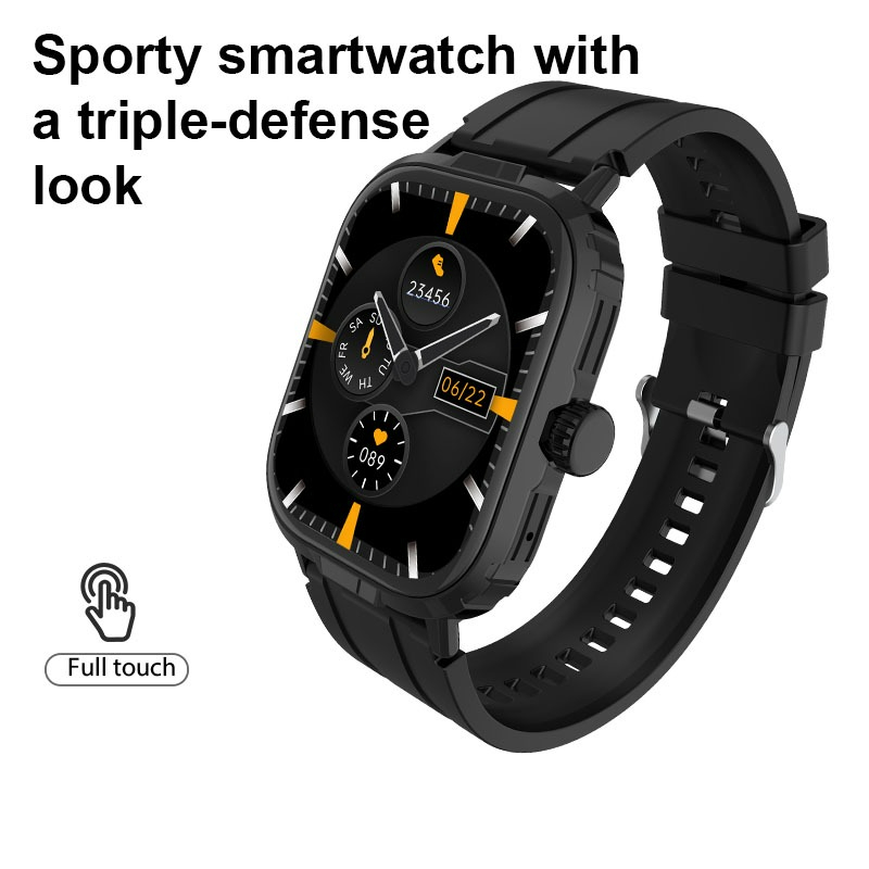 Smart Watch IPS 2.01" Full Touch Screen Waterproof Zinc Alloy Sport Watches Sleep Monitor Multiple Sports Modes Multi Language Support Compatibility iOS Android Presyo 249 Piso*Libreng Shipping