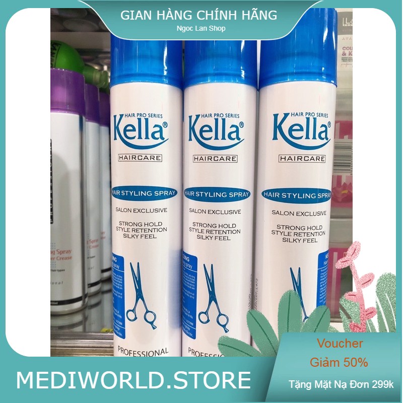 Keo xịt tạo kiểu tóc Kella (Keo cứng, keo mềm)