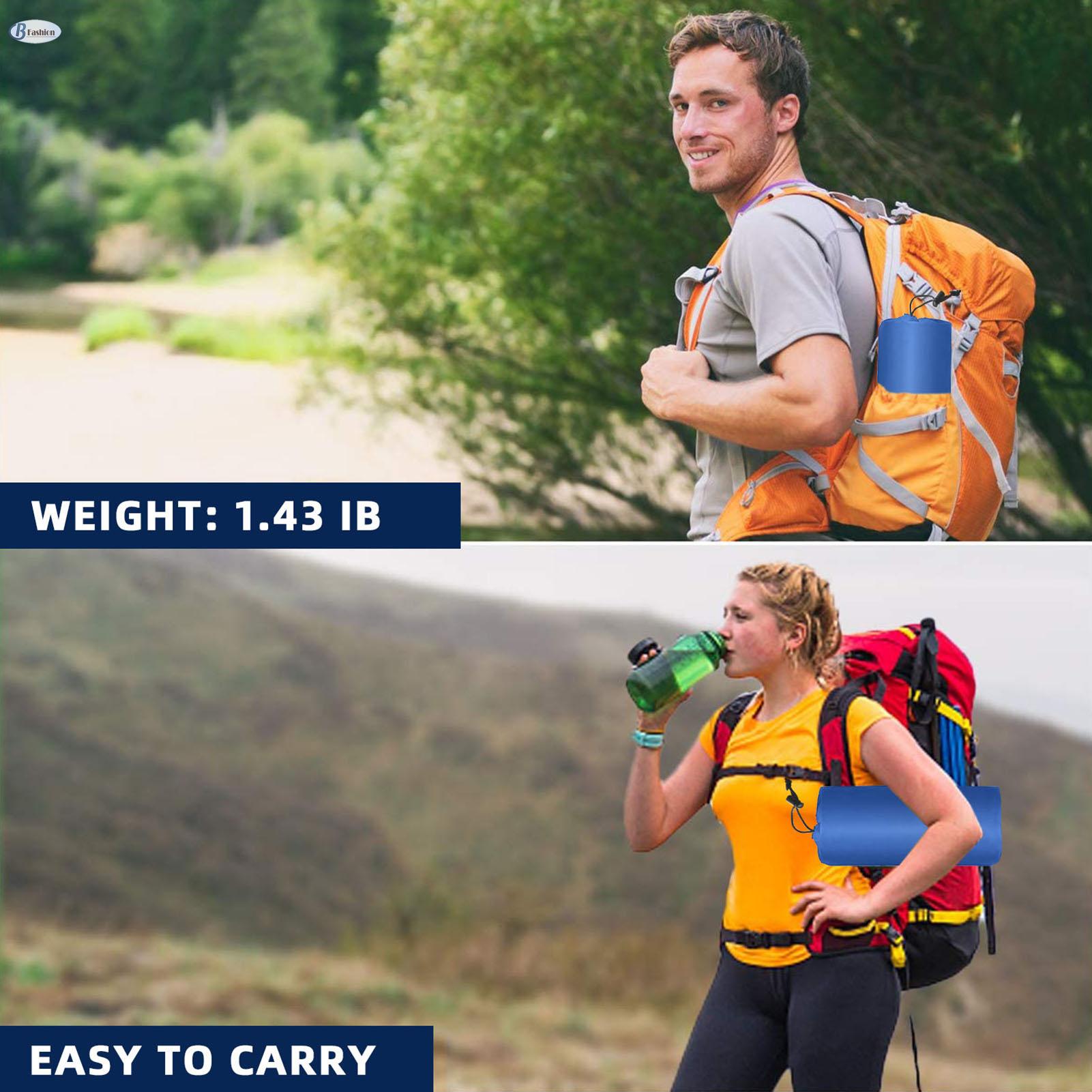 B-F Inflatable Camping Sleeping Pad Extra Wide with Pillow Built-in Foot Pump Ultralight Mat Suitable for Traveling BF-MY ราคา 733 บาท*ส่งฟรี