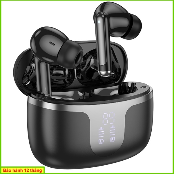 ֎Hoco EQ10 Tai nghe Bluetooth True Wireless V5.3 40mAh/300mAh LED (Đen)(200g) Bảo hành 12 tháng