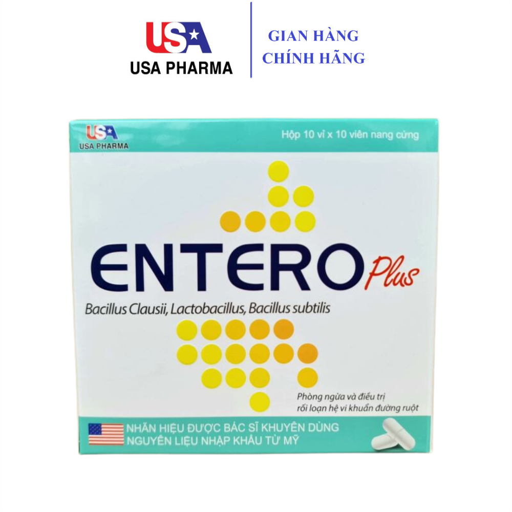 Viên uống ENTERO PLUS (Hộp 100 viên) - giúp cân bằng hệ vi sinh đường ruột, rối loạn tiêu hóa