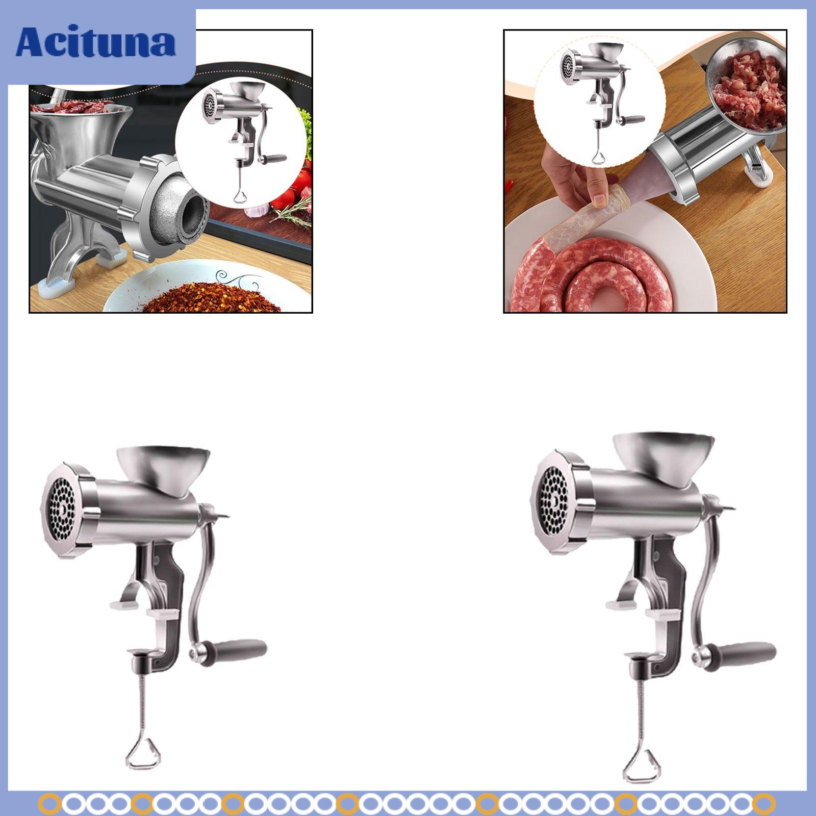 เครื่องครัวและอุปกรณ์บนโต๊ะอาหาร Acituna เครื่องบดเนื้อแบบแมนนวลอลูมิเนียมทนทานเครื่องบดเนื้อเครื่องมือห้องครัวสำหรับบดเนื้อสัตว์และผัก ราคา 5,231 บาท*ส่งฟรี