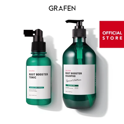 [GRAFEN] [Bundle of 2] Relieve Hair Loss Solution / Root Booster Shampoo 500ml+Root Booster Tonic 160ml Set