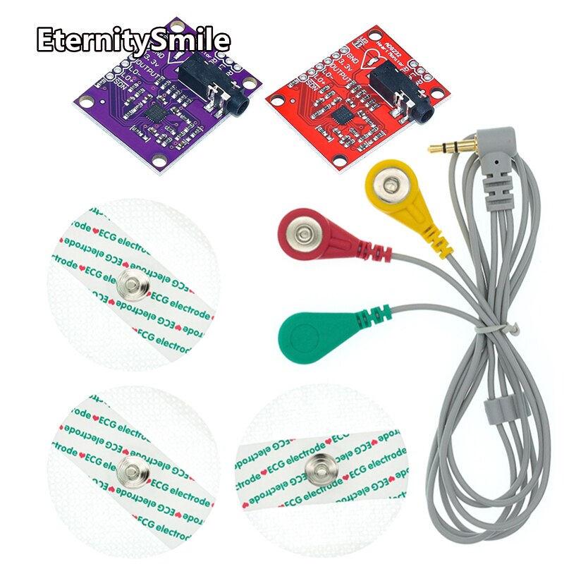 New ad8232 ecg module ad8232 ecg measurement pulse heart ecg monitoring sensor module kit diy