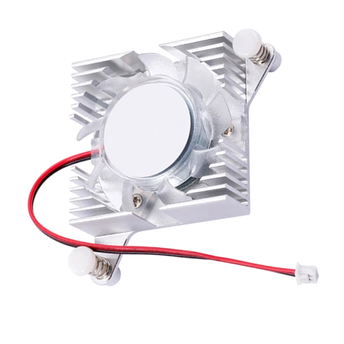 (PUKJ) 1 PCS Active Cooling Integrated Heat Sink Cooling Fan White Aluminum for 5 Plus for 5 Plus