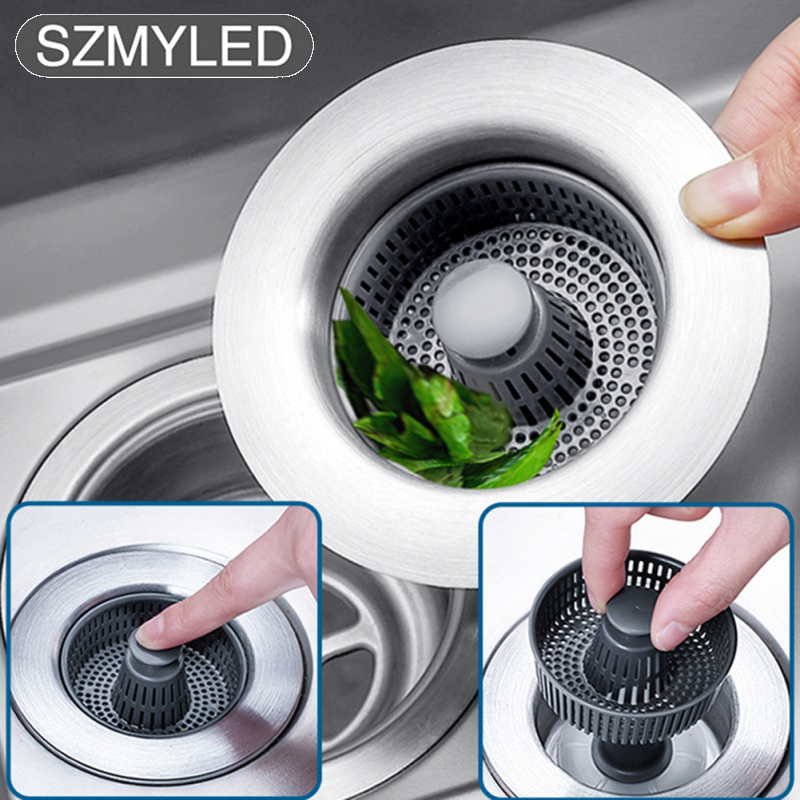 Dụng cụ lọc bồn rửa nhà bếp, thép không gỉ Dụng cụ lọc rác bồn rửa chén và Stopper với tay cầm di động chịu nhiệt, chống gỉ, chống trầy xước miếng chặn bồn rửa kim loại