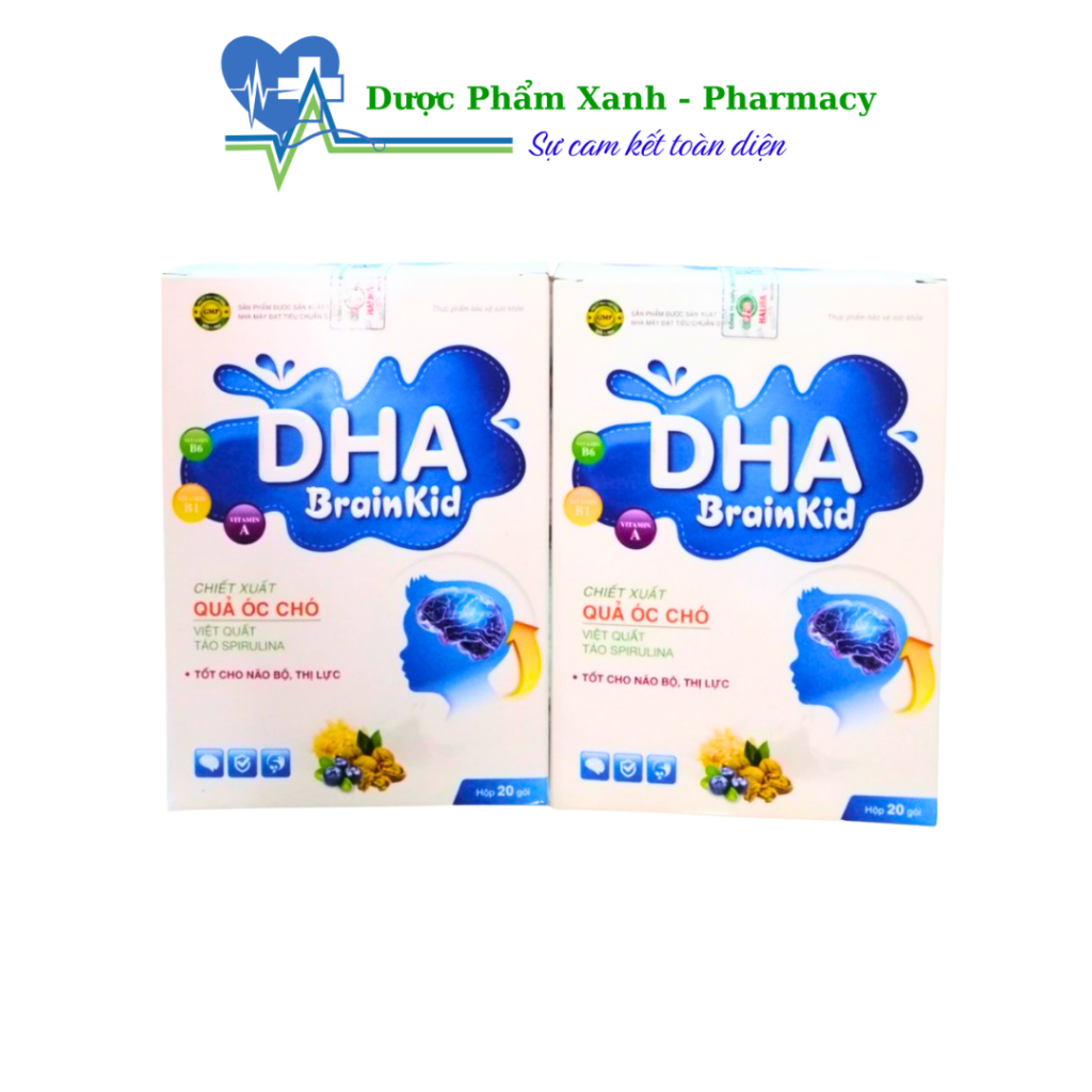 Cốm DHA BRAINKID tốt cho não bộ và Thị lực của bé - hộp 20 gói