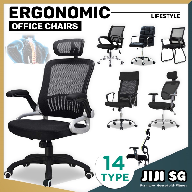 (Delivered in 3days) JIJI★2020 Office Chairs ★Performance ★Ergonomic ★Nylon ★Aluminium ★Chrome - Office chair/Study chair/Gaming chair/Ergonomic/ Free 6 Months Warranty (SG) Singapore