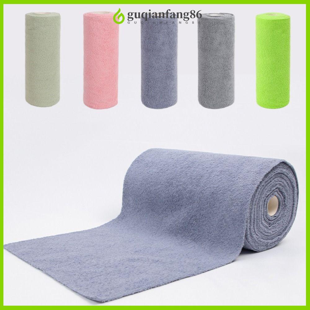 GUQIANFANG86 20PCS/Roll Thấm hút Khăn vi sợi Thay thế Tái sử dụng Khăn lau bát đĩa nhà bếp  Khăn lau nhà Giẻ lau đĩa dầu chống dính