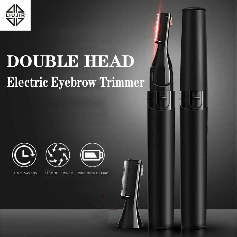 LIUJIR Đa năng Chống trầy xước Đen Hoạt động bằng Pin Cá nhân Máy cạo lông Định hình lông mày Nam Bộ lược chải lông mày Máy cạo lông mini Dao cạo Máy tỉa lông mày chạy điện Tẩy lông