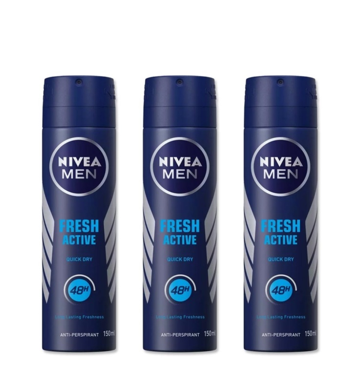 Buy (BUNDLE OF 3) NIVEA DEODORANT SPRAY (M) FRESH ACTIVE 150ML Singapore