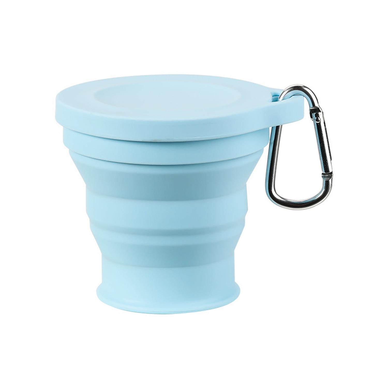 1 PC Folding Cup Mini Retractable Cup Silicone Portable Teacup Outdoor Travel Lightweight Coffee Telescopic Drinking Mug with Lid - 5