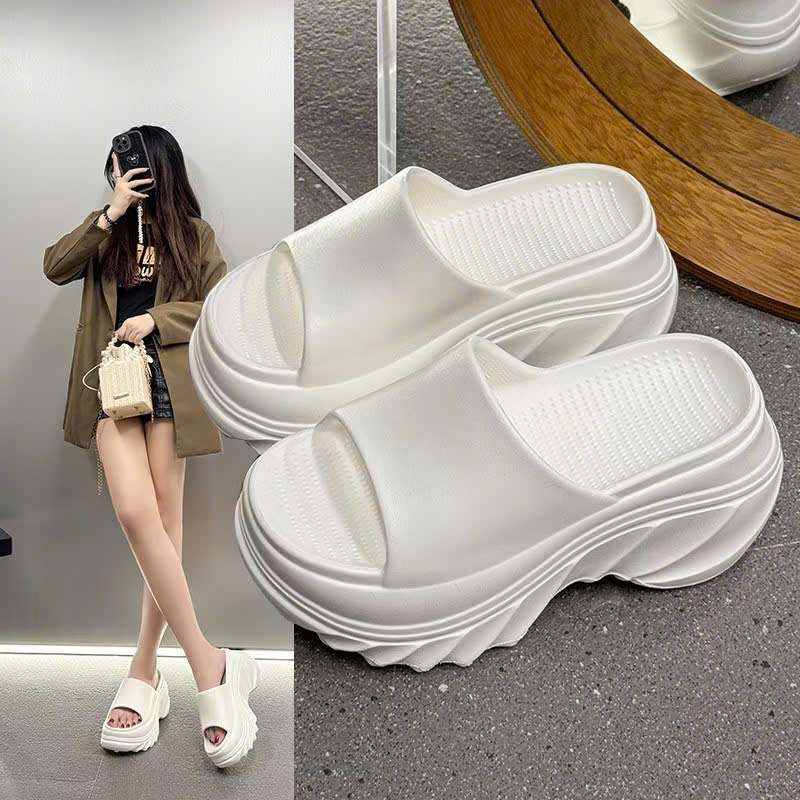 Dép nữ độn đế cao ,dép lê nữ quai ngang nâng chiều cao chất EVA xịn không mùi, không lún (SIÊU TÔN DÁNG)