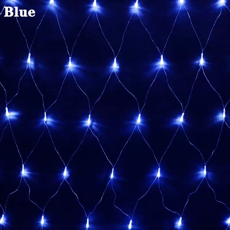 3x2m Christmas Lamp LED Net Mesh Curtain Lights Wedding Party Decoration Outdoor Waterproof Lamp Curtain Lights
