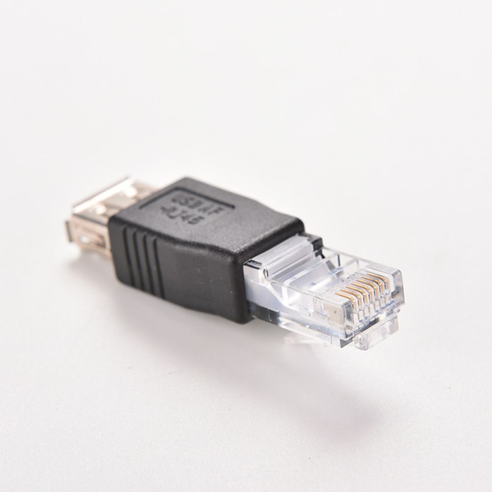 QVWRJZ Giao diện 2 cái Công cụ chuyển đổi thiết bị đầu cuối mạng Máy vi tính Đầu pha lê Bộ điều hợp Sata Đầu nối USB Female đến RJ45 Male Bộ chuyển đổi máy tính xách tay Đầu nối Ethernet Bộ chuyển đổi