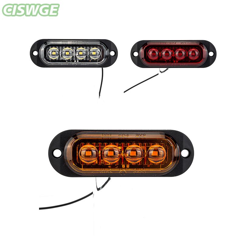  CISWGE 12V 24V xe tải LED Side Marker ánh sáng xe trailer Dot E8 đánh dấu phản xạ van giải phóng mặt bằng đèn cho xe tải RV xe buýt thuyền 