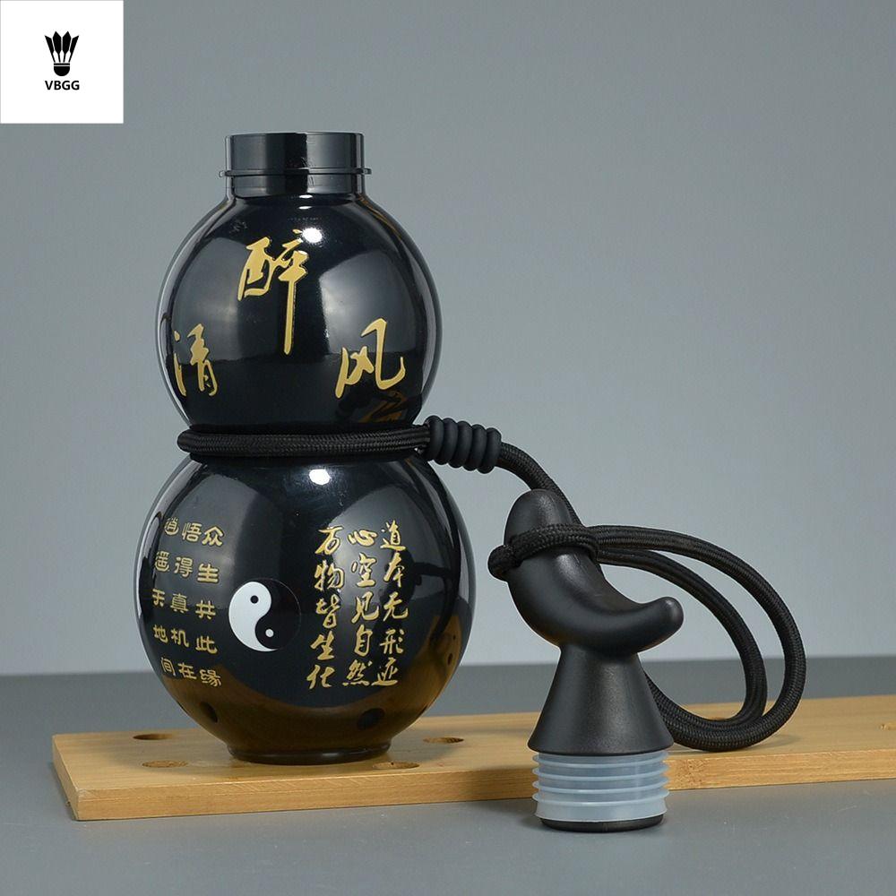 VBGG Hình quả bầu Chai nước ngoài trời Phong cách Trung Quốc WU KONG Cốc nước di động Đẹp Sức chứa lớn Bình uống nước hình bầu