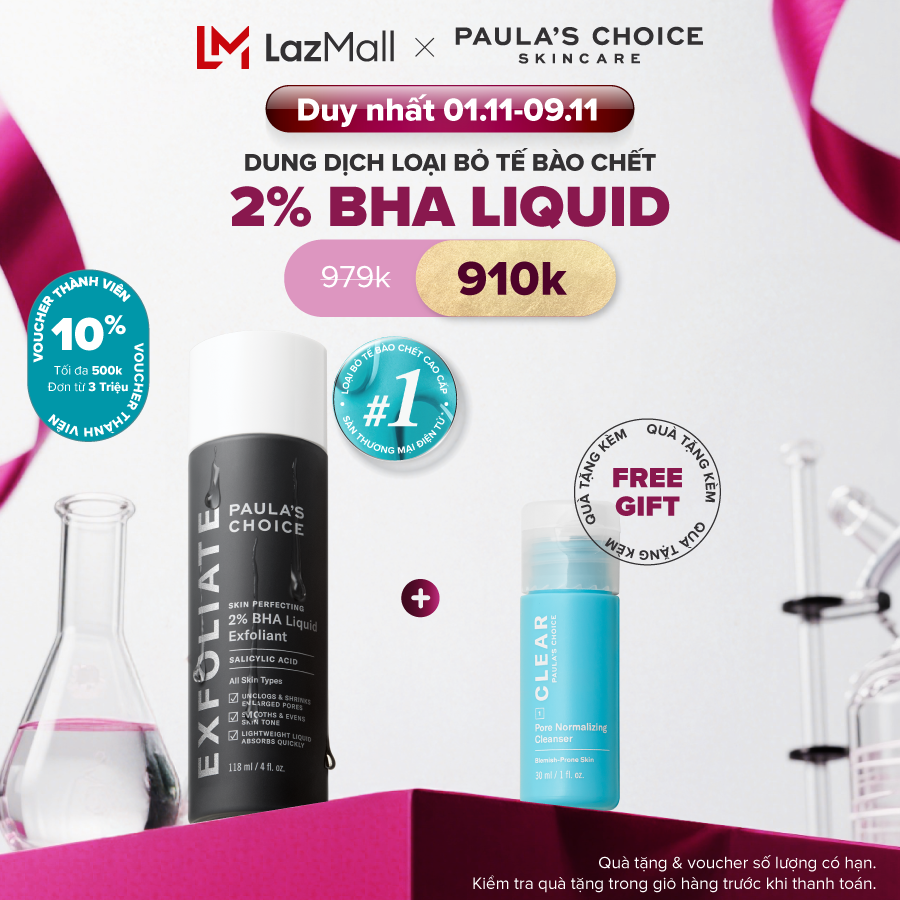 Dung dịch loại bỏ tế bào chết Paula’s Choice Skin Perfecting 2% BHA Liquid Exfoliant 118 ml- 2010