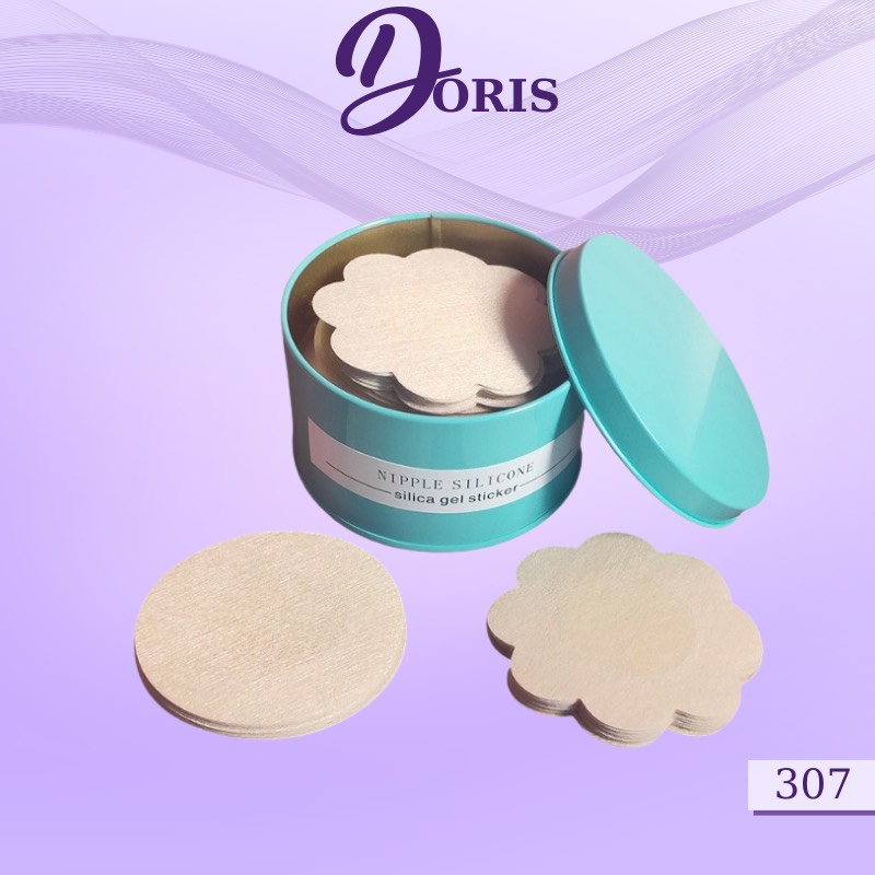 Miếng dán đầu ti loại giấy dùng một lần tiện lợi hộp 60 miếng DORIS - 307