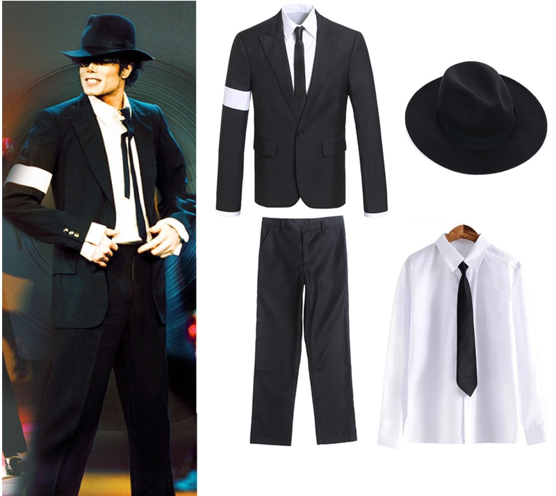Good Quality MJ Michael Jackson Cosplay Dangerous Modern Suit Necktie