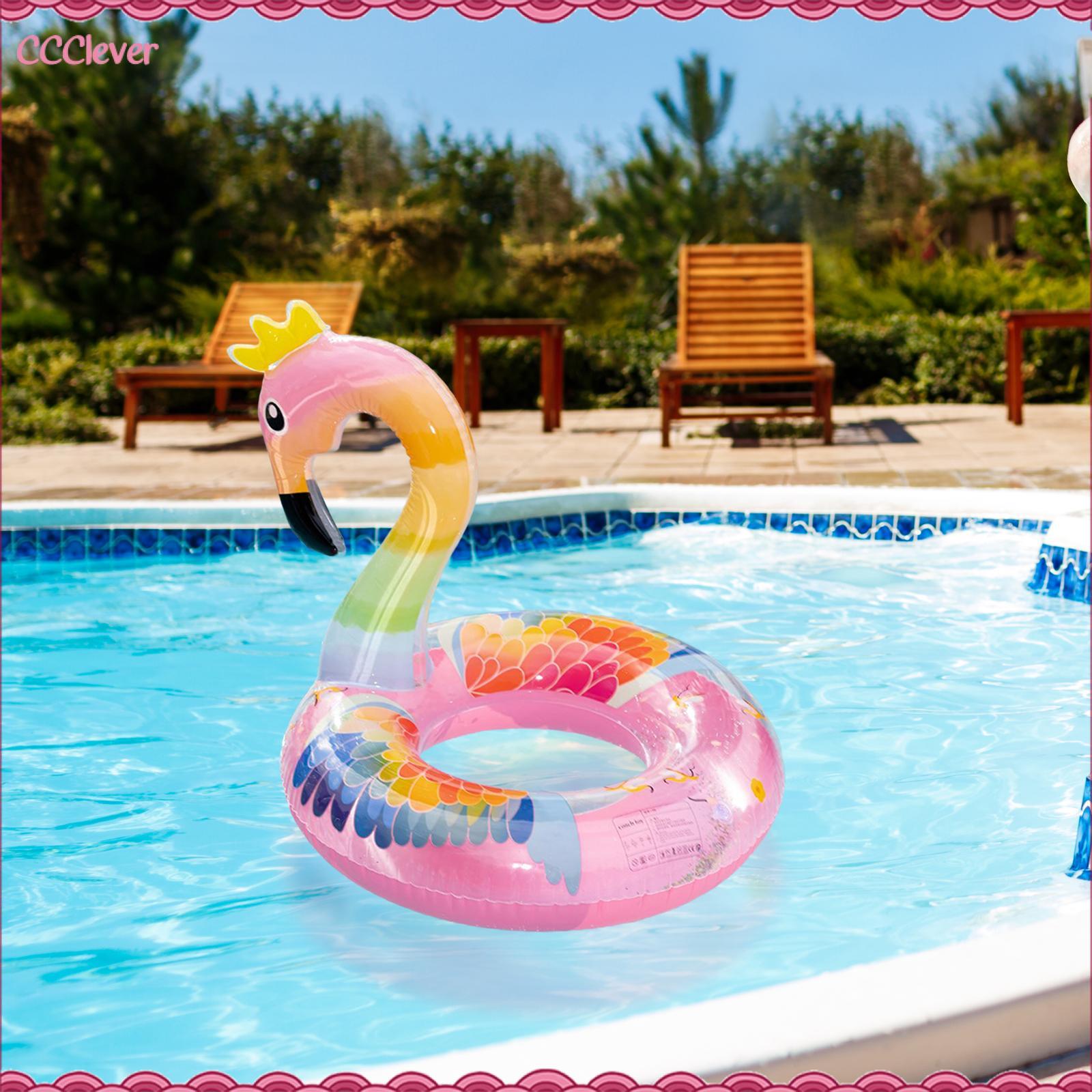 CCclever phao tròn bơm hơi bè Bể Bơi Bơi Ống sáng tạo đồ chơi dưới nước Flamingo Phao bể bơi bơm hơi cho kỳ nghỉ công viên nước mùa hè