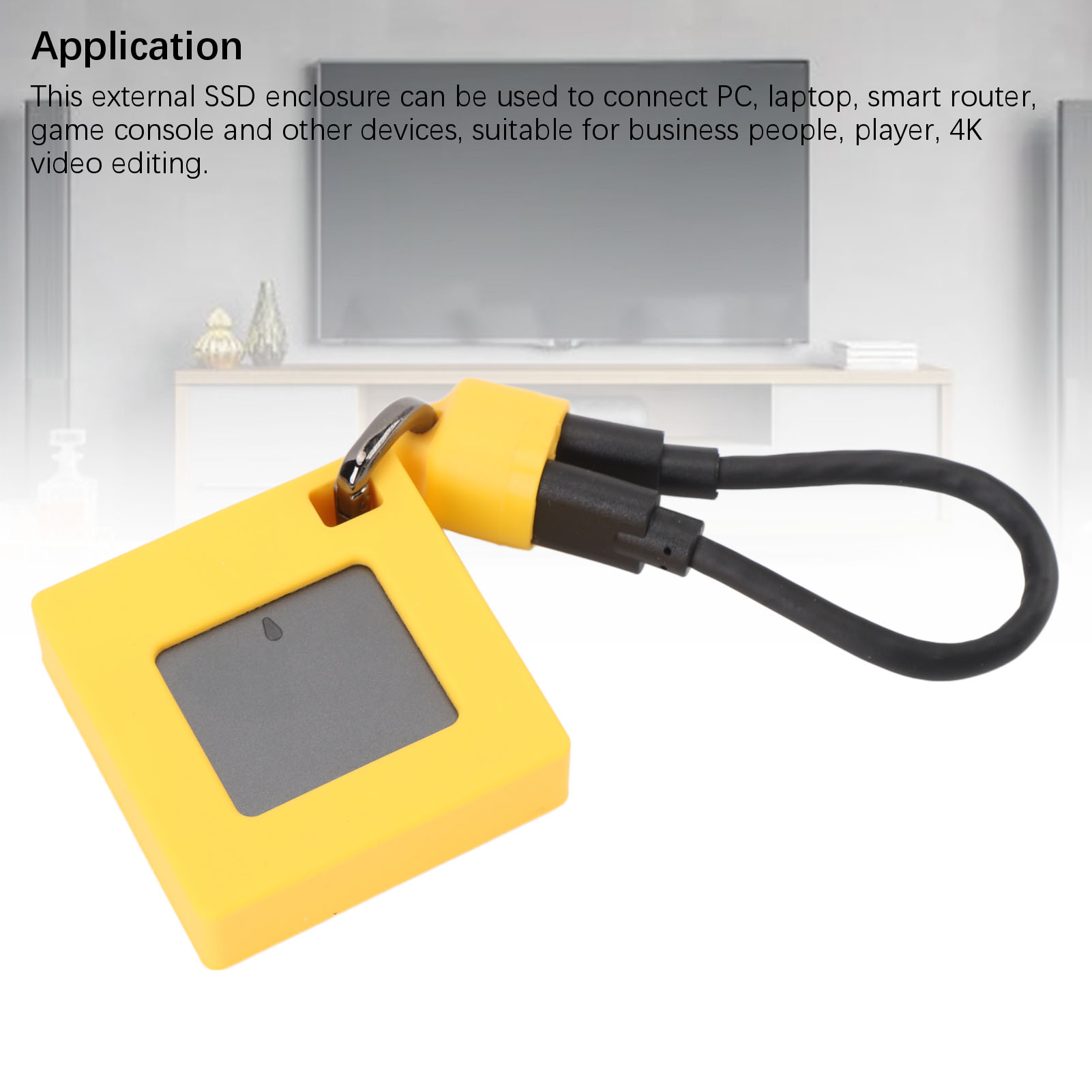 Vỏ ngoài ổ đĩa thể rắn Vỏ ổ đĩa thể rắn Vỏ đèn LED chỉ báo Móc khóa có vỏ bảo vệ silicon chống rơi cho điện thoại thông minh