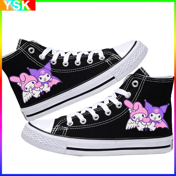 Sanrio Kuromi Ban Đầu Dễ Thương Kuromi Giày Vải Cho Phụ Nữ, Hợp Thời Trang Mới Đa Năng Giản Dị Giày 