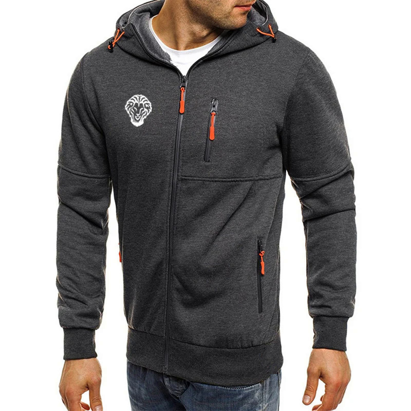 2024 Spring Autumn Men Leon Athletic Club de Bilbao Logo Print Casual Sweatshirt Solid Color Cardiga