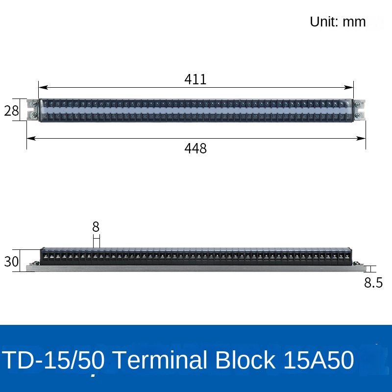 Đầu Nối Dây Điện TD 15/50 Chint | tùy chọn TD-1510 - Cài Ray, 15A/20A, domino terminal Cho Hệ Thống Điện