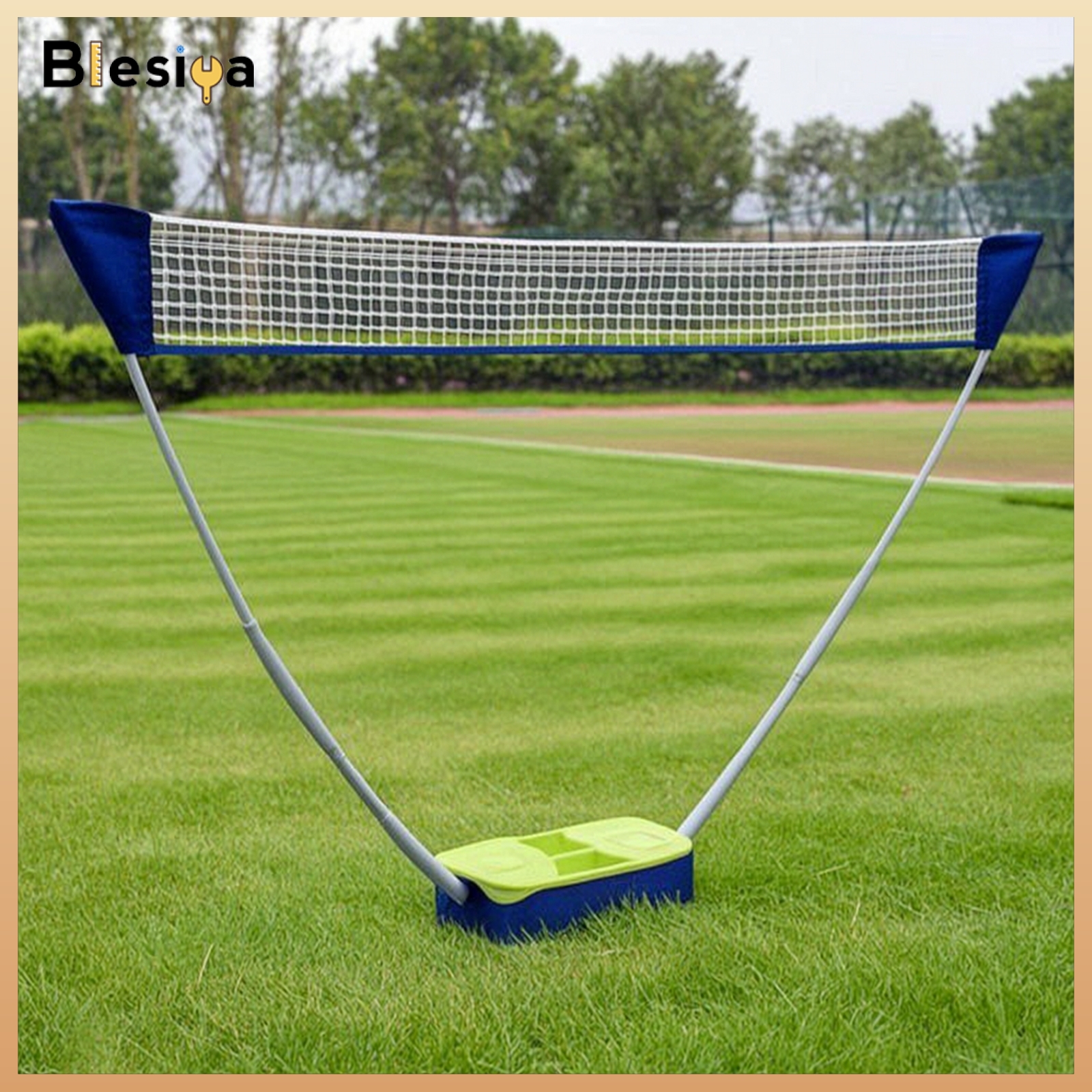 Blesiya Quick-Open Badminton Net with Stand Compact Portable Sports Net with Base Freestanding Badminton Pole System Adjustable Height for Families, Students, Backyard, Park, School ราคา 12,927 บาท*ส่งฟรี