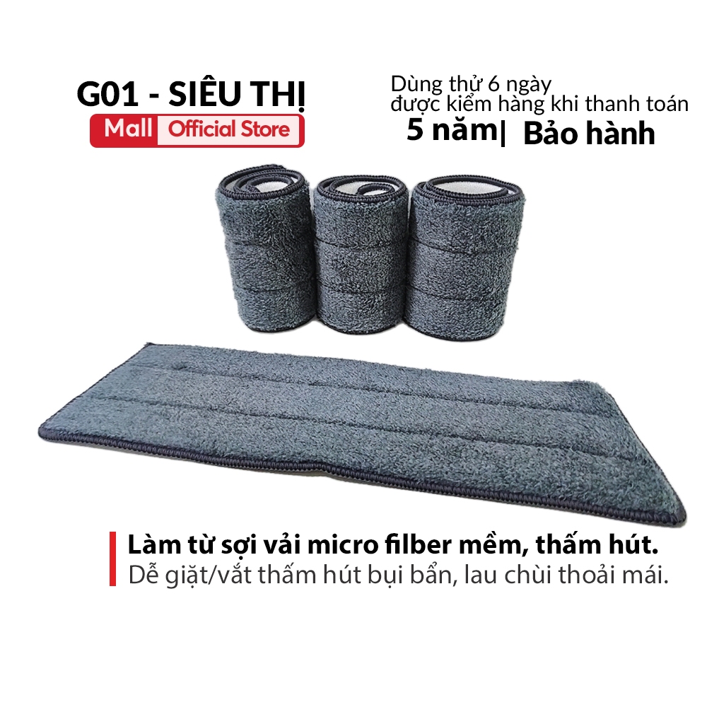 Miếng lau nhà thay thế cây lau phun sương, bông lau phun sương kích thước 40x12cm - Huy Tưởng
